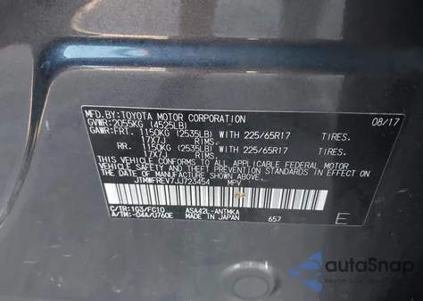 2018 Toyota Rav4 Xle z USA, uszkodzony, nr VIN JTMWFREV7JJ723454